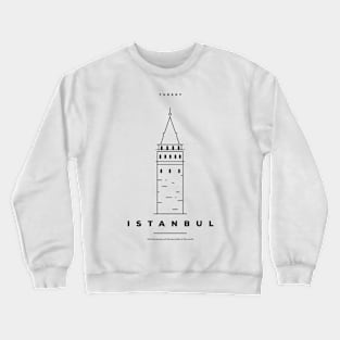 Istanbul Minimal Black Line Design Crewneck Sweatshirt